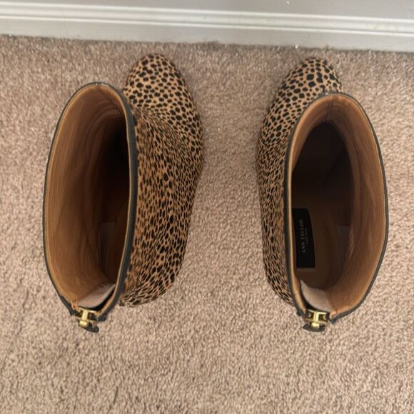 Ann Taylor wedge boots zip back leopard work once 7.5 - Picture 4 of 6